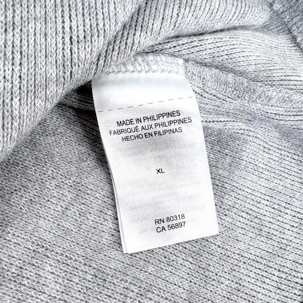 Lucky Brand Gray Ribbed Square Neck Button Front Long Sleeve Cropped Sweater XL - Picture 7 of 8